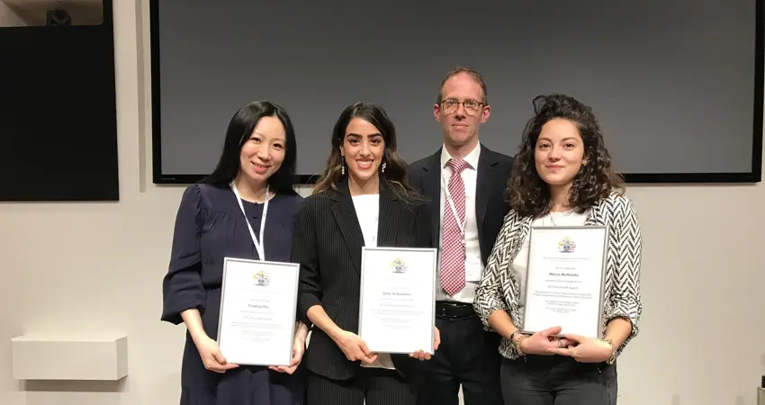 Dr Zhu with her fellow prize-winners at the IET Annual Healthcare Lecture