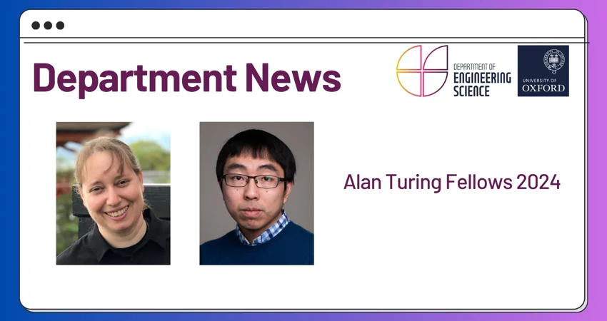 Alan Turing Fellows 2024 Professors Noa Zilberman (left) and Xiaowen Dong