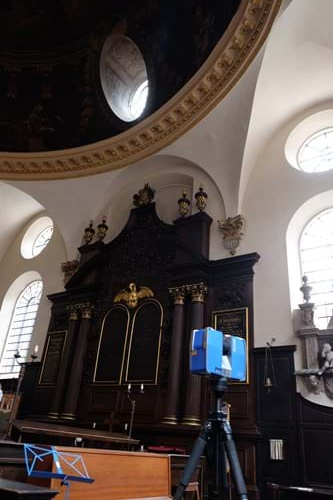 Painted dome of church