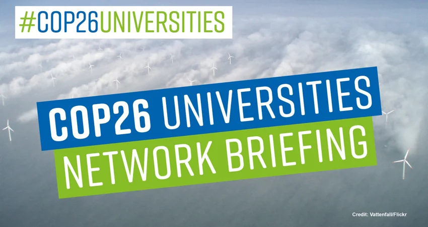 COP26 Universities Network Briefing Poster