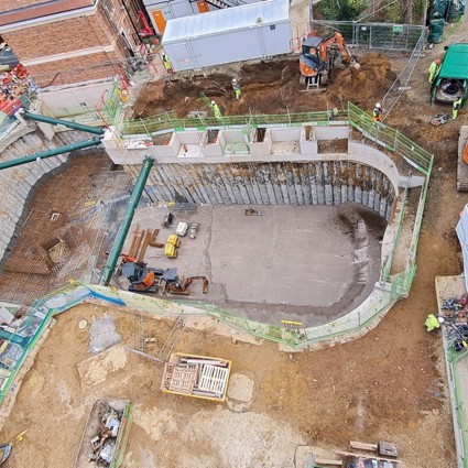 Excavations at New College development site
