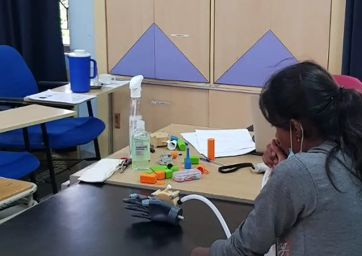 Children learning to use the prosthetic limb