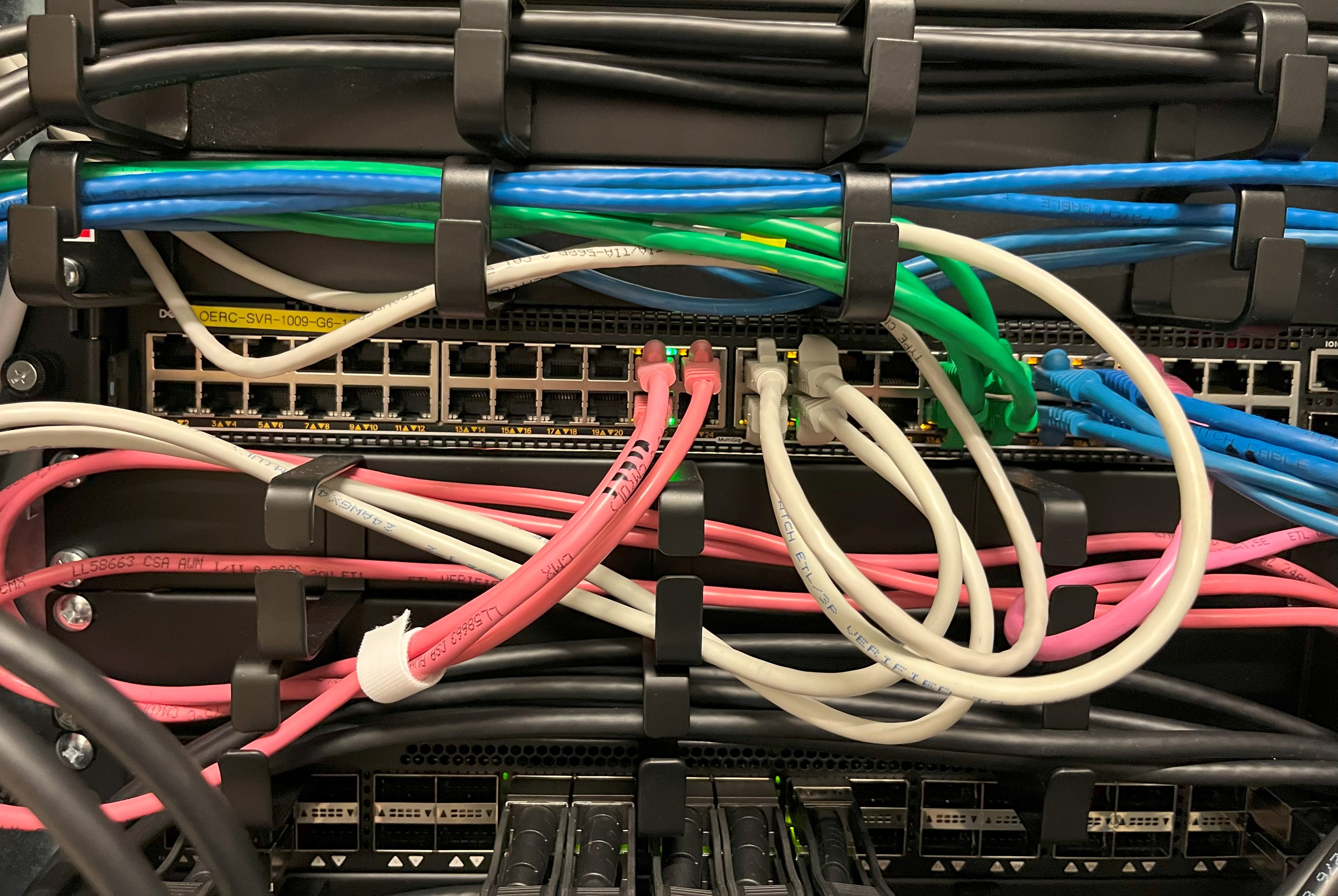 brightly coloured computer cables