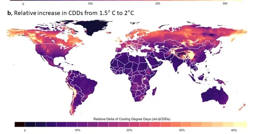 ‘Cooling Degree Days,’ or CDDs are used in research and weather forecasting to help quantify the heat exposure or need for cooling.