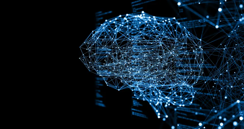 Illustration of neural network in brain