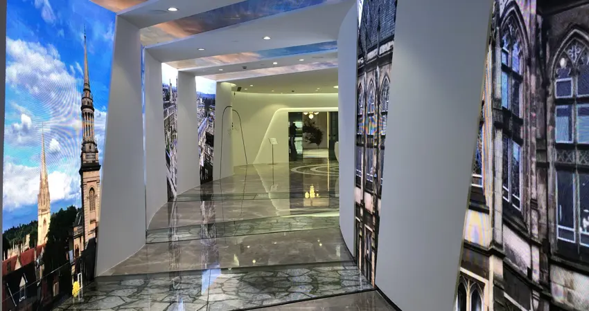 A corridor inside the Oxford-Suzhou Centre for Advanced Research, known as OSCAR,  in Suzhou Industrial Park (SIP) in eastern China