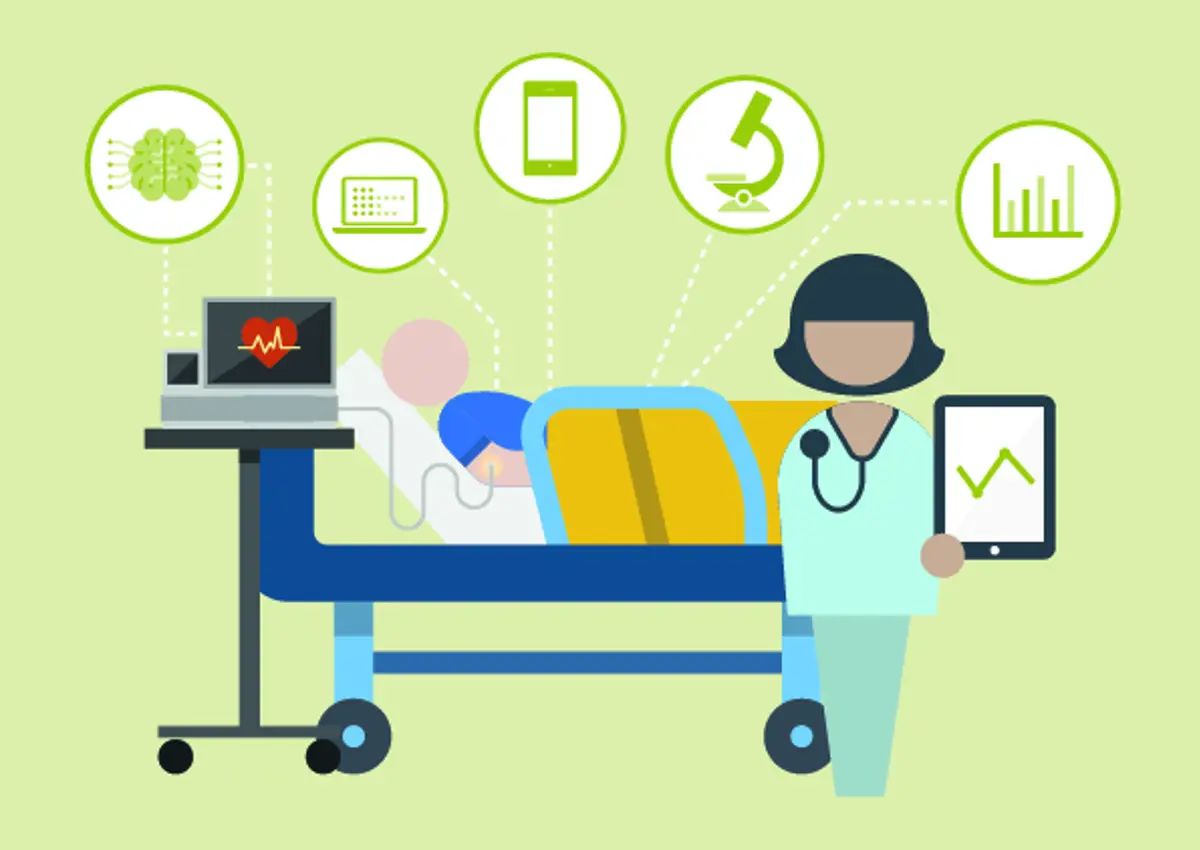 Data report health and science graphic