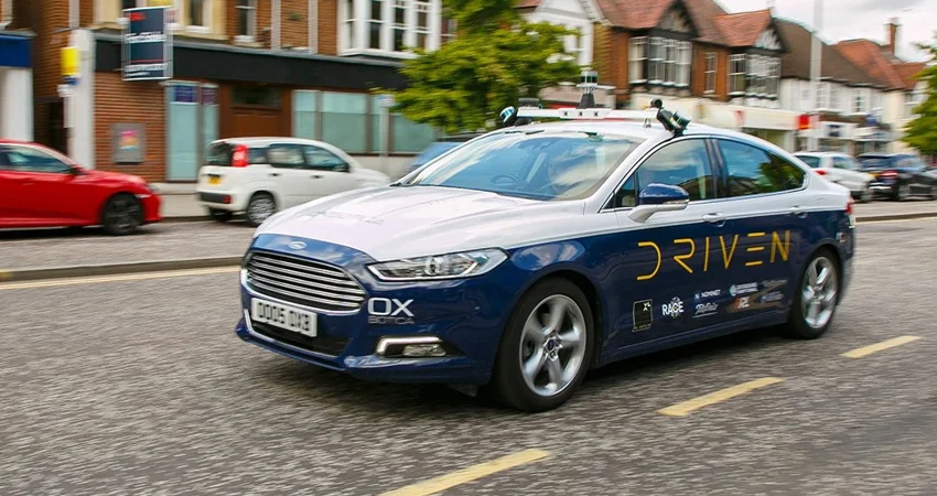 A DRIVEN consortium autonomous car in trials in Hounslow, London