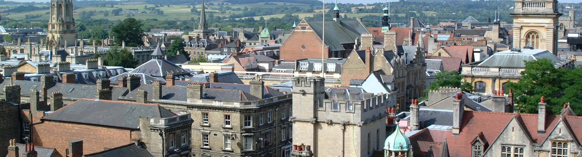 Oxford spires and oxfordshire countryside