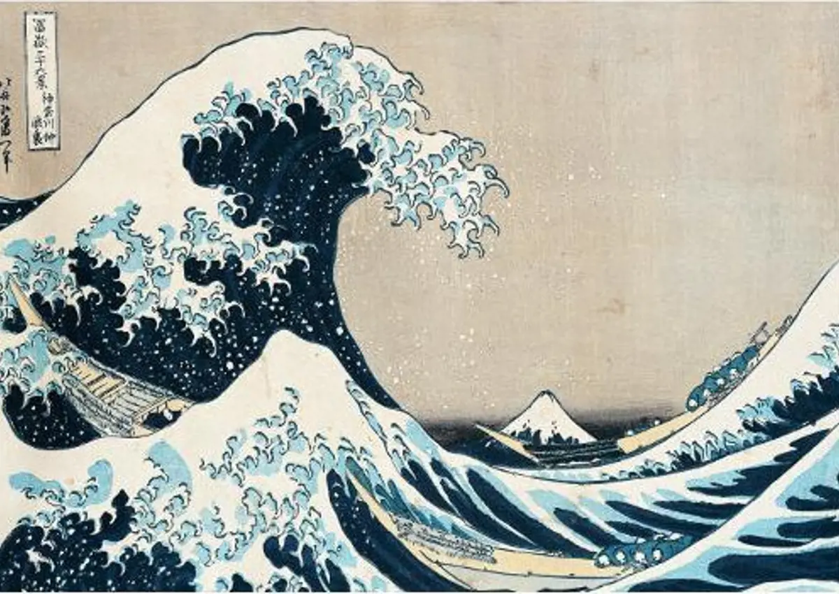 'The great wave off kanagawa', a woodblock print from the 1800s by Japanese artist Katsushika Hokusai 
