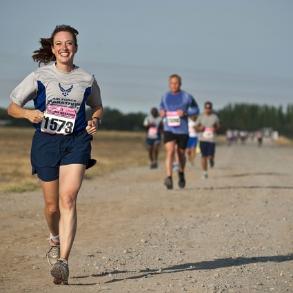 Runners in a marathon race