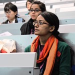 Women sat in a lecture