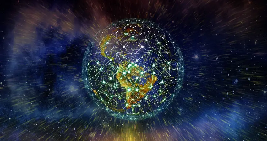 Stock image of online network