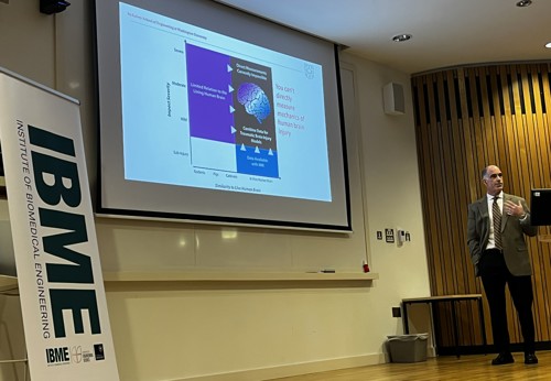 Prof Philip V. Bayly during the keynote lecture at the 2025 BioEngenuity Event