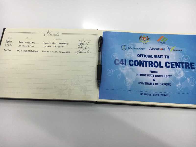 Visitor book - C4I Control Centre