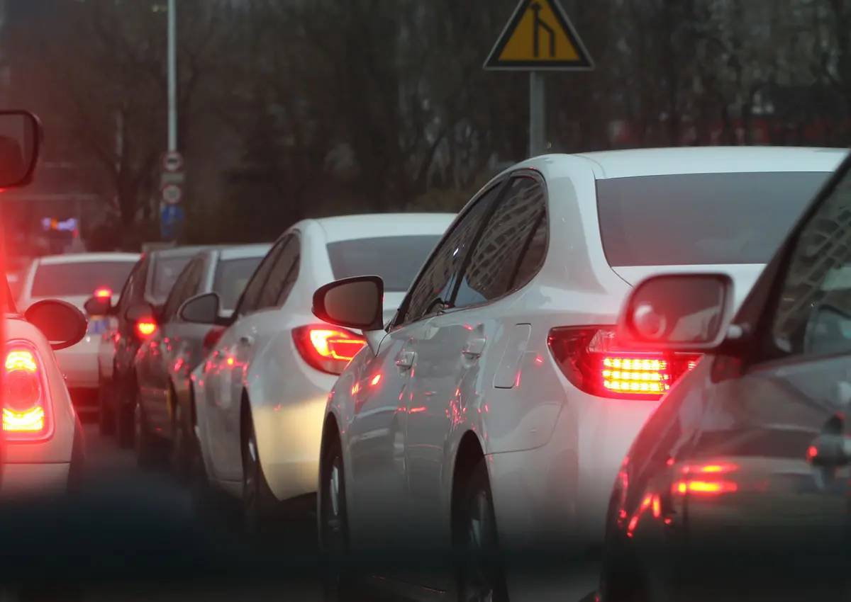 Stock image of traffic jam