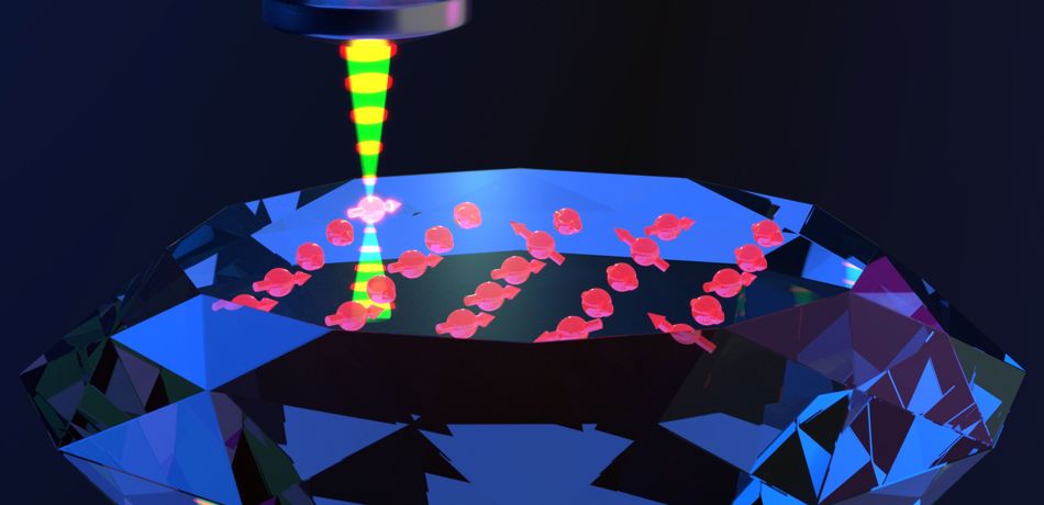 Using laser writing with fluorescence feedback for scalable fabrication of defects in diamonds