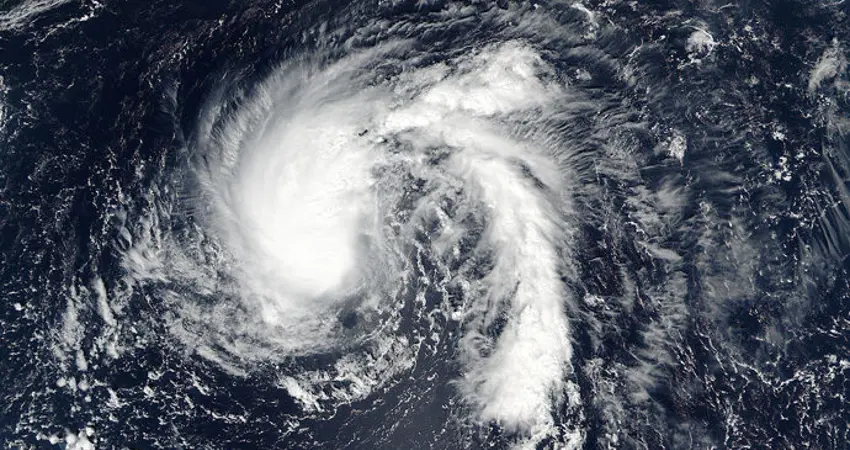 tropical storm Karl, which developed in the Atlantic in September 2016 (Image from NASA Visible Earth, LANCE/EOSDIS Rapid Response team)