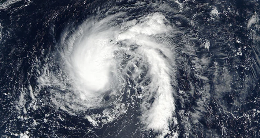 tropical storm Karl, which developed in the Atlantic in September 2016 (Image from NASA Visible Earth, LANCE/EOSDIS Rapid Response team)