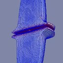 Blue computer generated graph