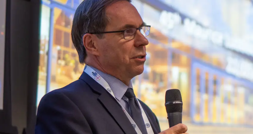 Professor Lionel Tarassenko presenting at an event