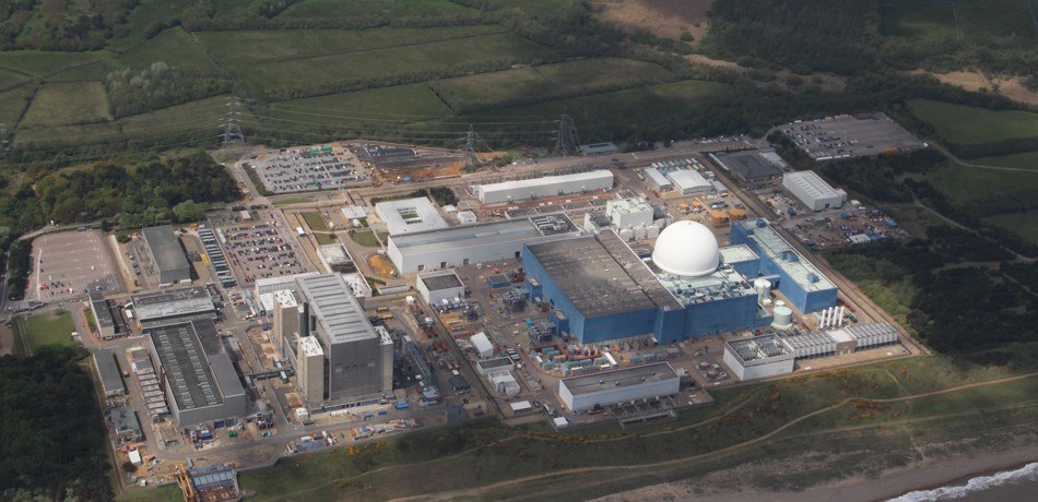 Sizewell B power station from the air