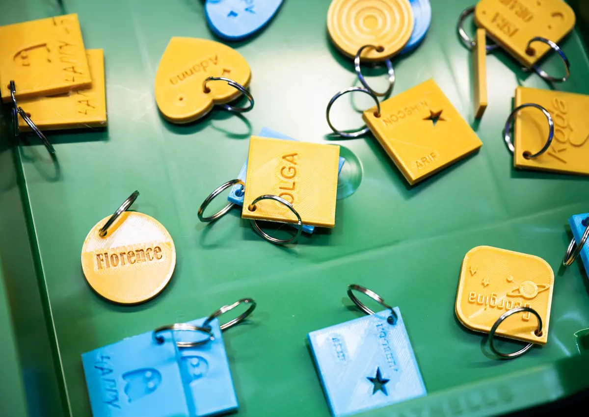 Participants of Access programme Uncover Engineering 2024 made keyrings for themselves in the 3D Printing Workshop