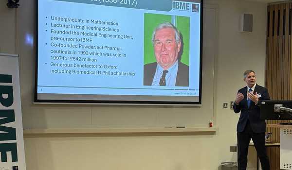 IBME Director, Prof Robin Cleveland, introducing the Bellhouse BioEngenuity Lecture Series