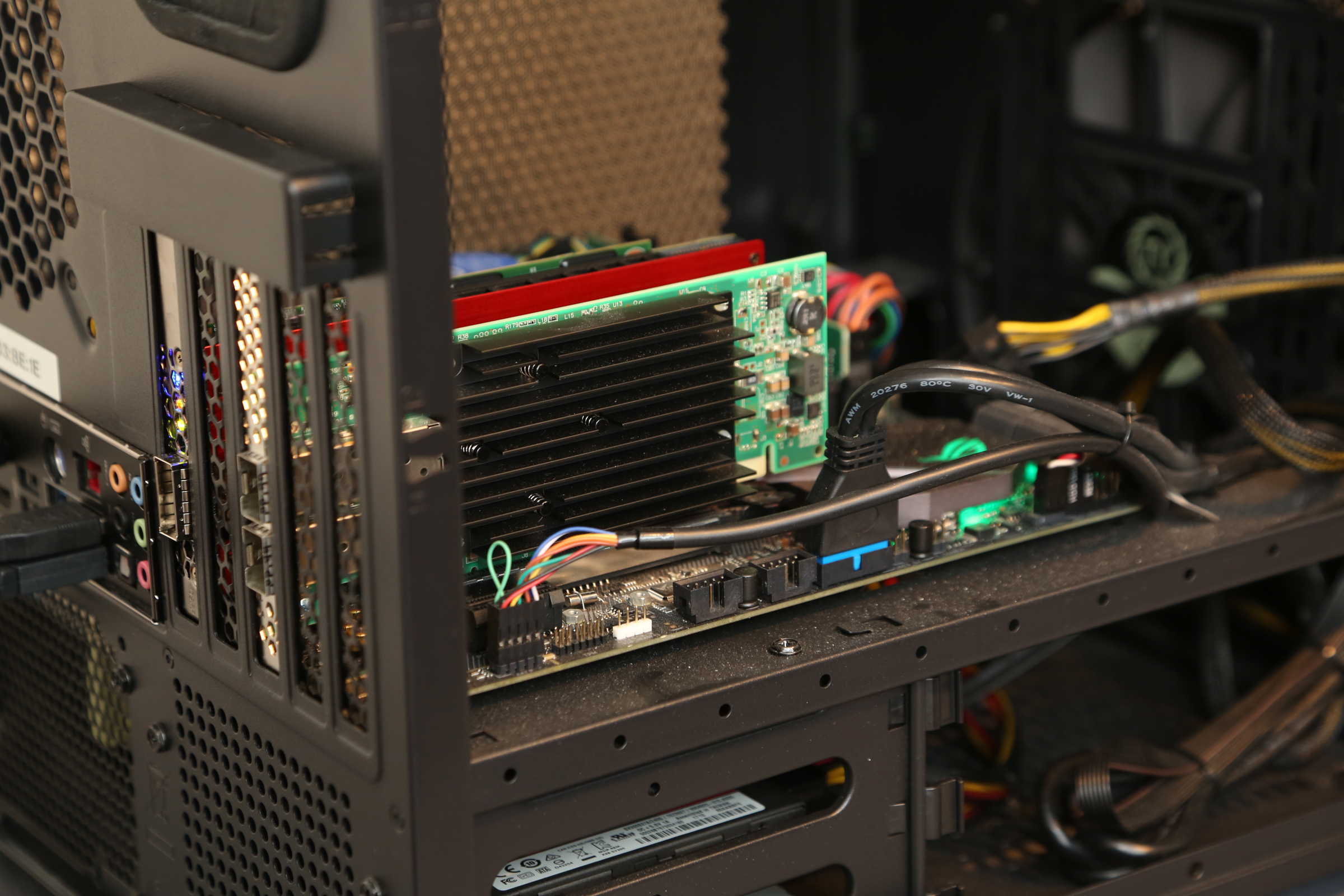 Electronics inside a desktop computer