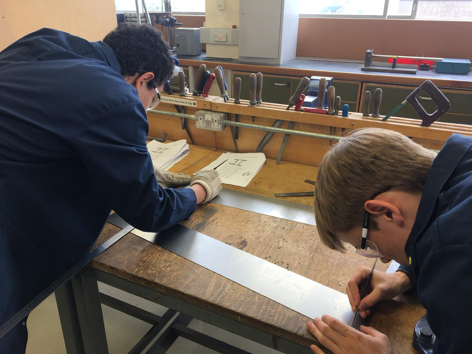 Participants on the Headstart programme taking part in a lab activity