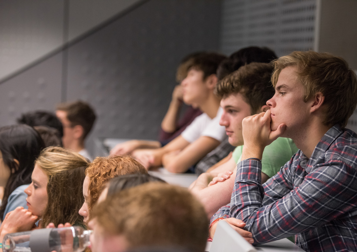 Students in lecture theatre