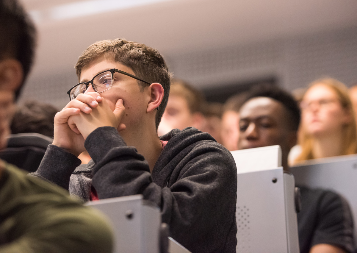 Students in lecture theatre
