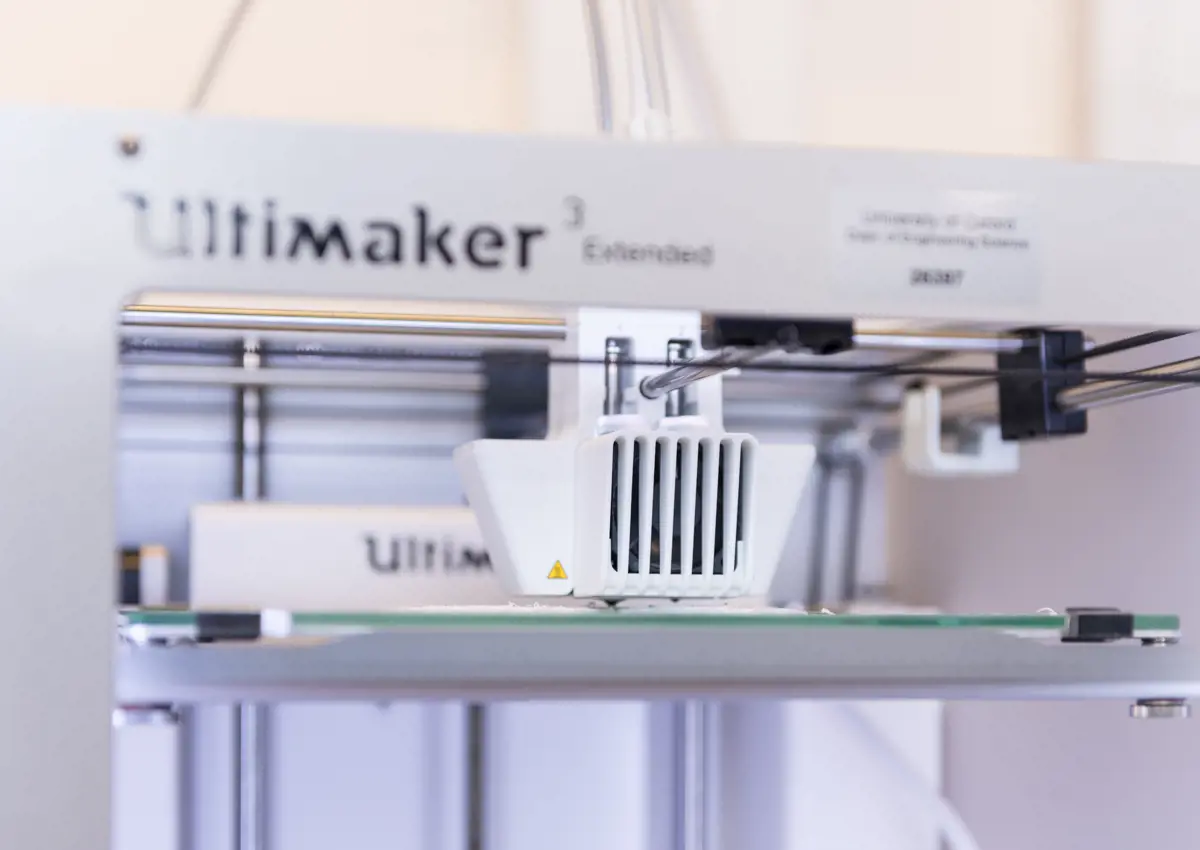 Close up of large 3D printer