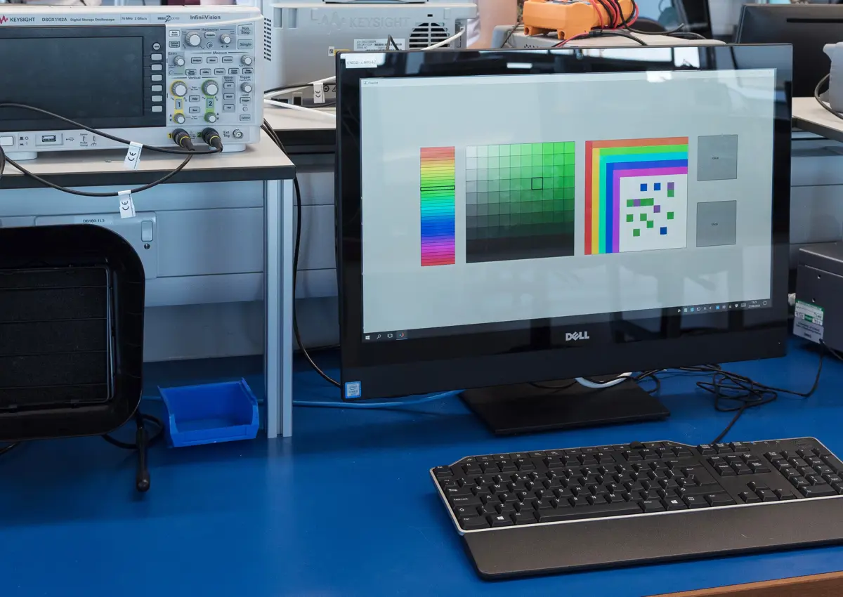 Computer in an electrical lab