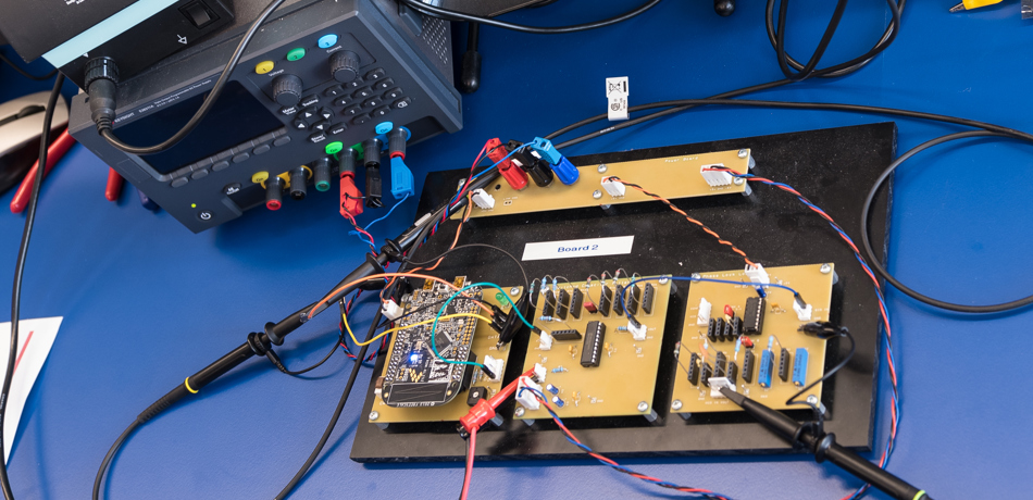 Circuit board with wires