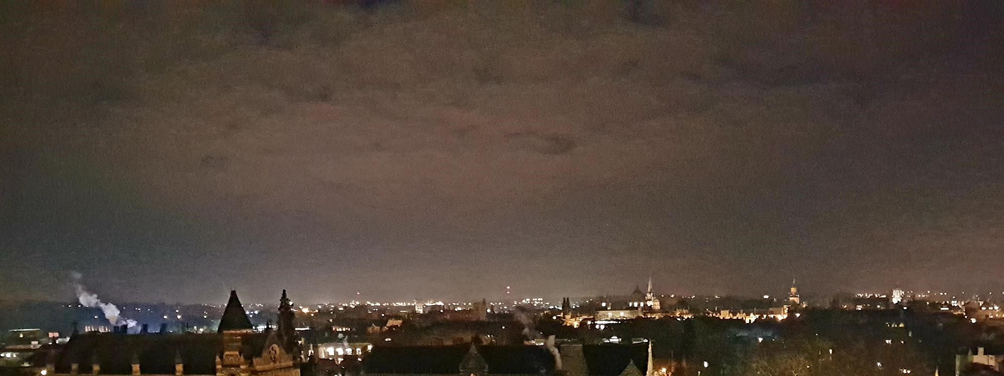 Oxford skyline at night