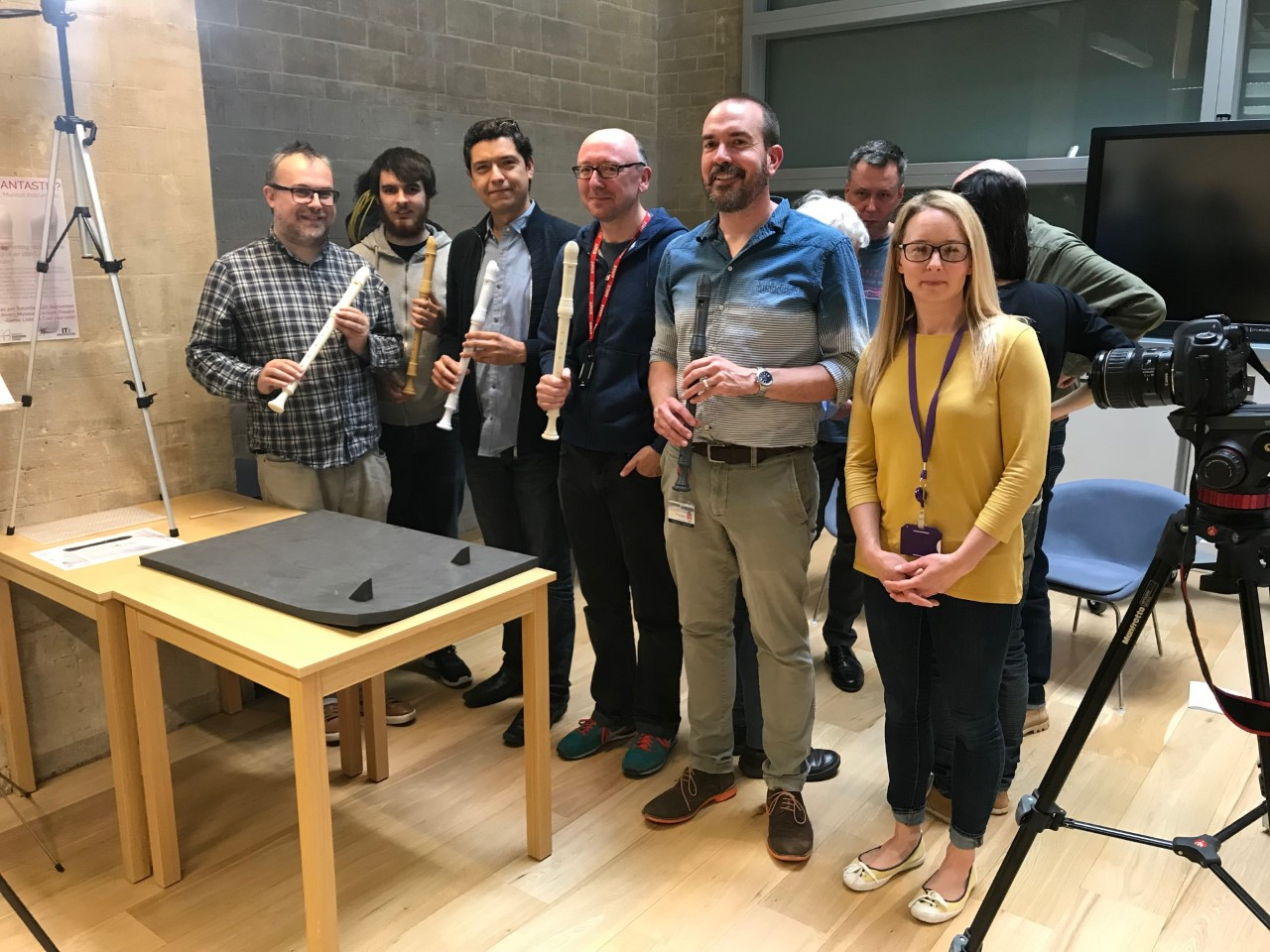 Department of Engineering Science researchers and members of the Conservation Department at Oxford’s Pitt Rivers Museum 