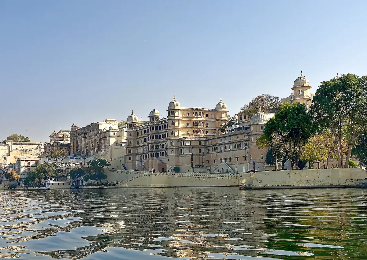 Indian buildings on waterfront