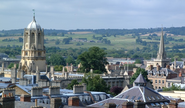 Oxford spires and oxfordshire countryside
