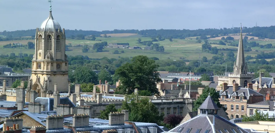 Oxford spires and oxfordshire countryside