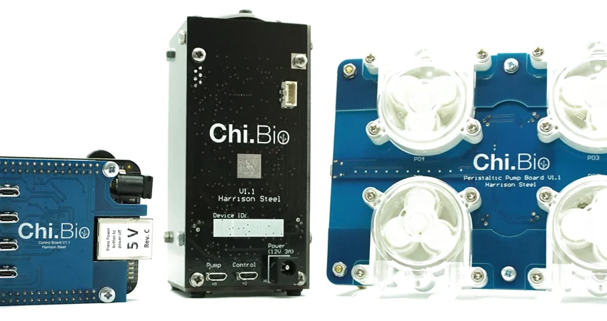 Components of Chi.Bio, a robotic platform for biological science research
