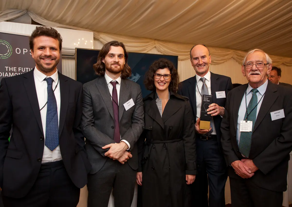 Members of Engineering Science spinout Opsydia including Dr Patrick Salter from the Department of Engineering Science