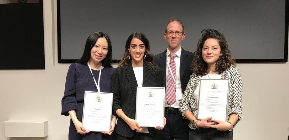 Dr Zhu with her fellow prize-winners at the IET Annual Healthcare Lecture