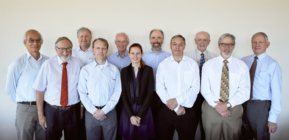 OEA Committee (L to R): Choon Chai, Rod Smith (President), Nigel Titley, David Jeffcoat, Libby McGowan (Access & Alumni Officer), Simon Turner, Vaughan Michell, John Carter, Ron Roy (Head of Department), Paul Buckley (Secretary)