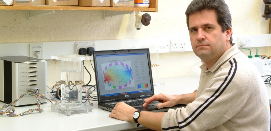 Professor Nick Hanki, who was elected a Fellow of the Institution of Chemical Engineers, at his desk in the Department of Engineering Science