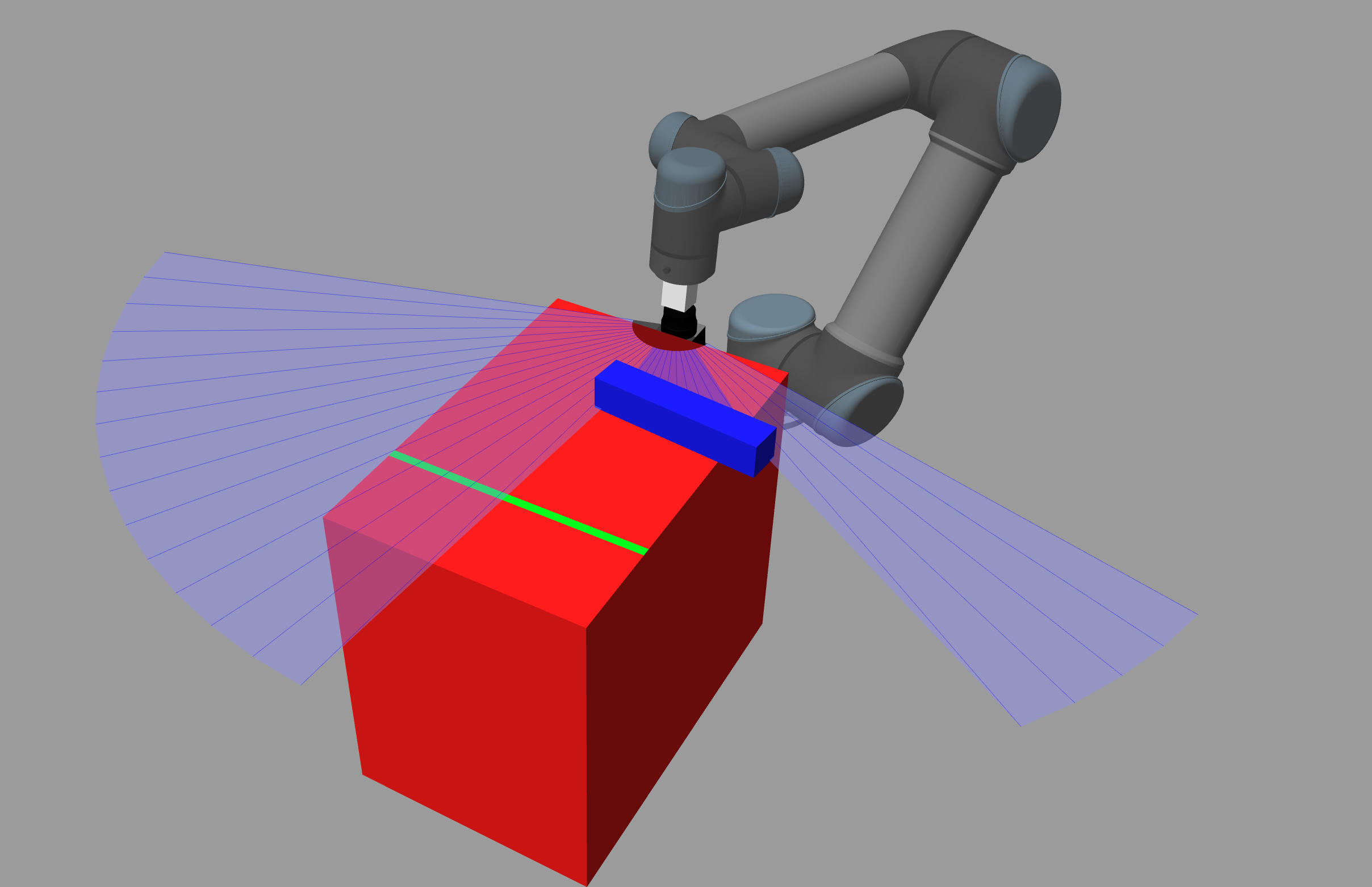3D computer graphic of robot scanning