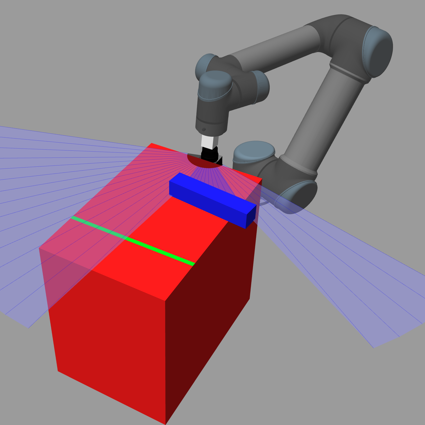 3D computer graphic of robot scanning