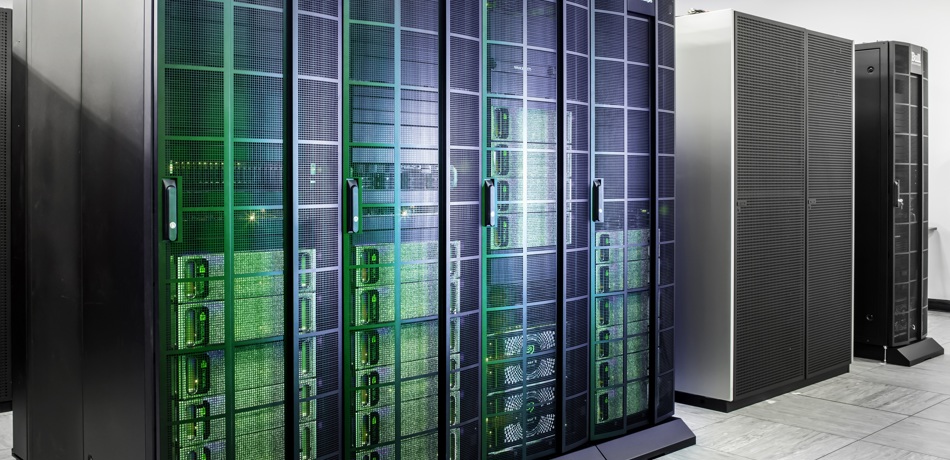 JADE supercomputer stack in computer room