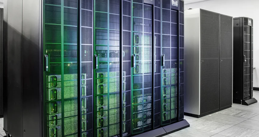 JADE supercomputer stack in computer room