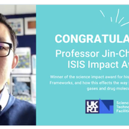 Professor of Engineering Science (Nanoscale Engineering) Jin-Chong Tan has won the 2020 ISIS Science Impact Award for his group’s work on lattice dynamics